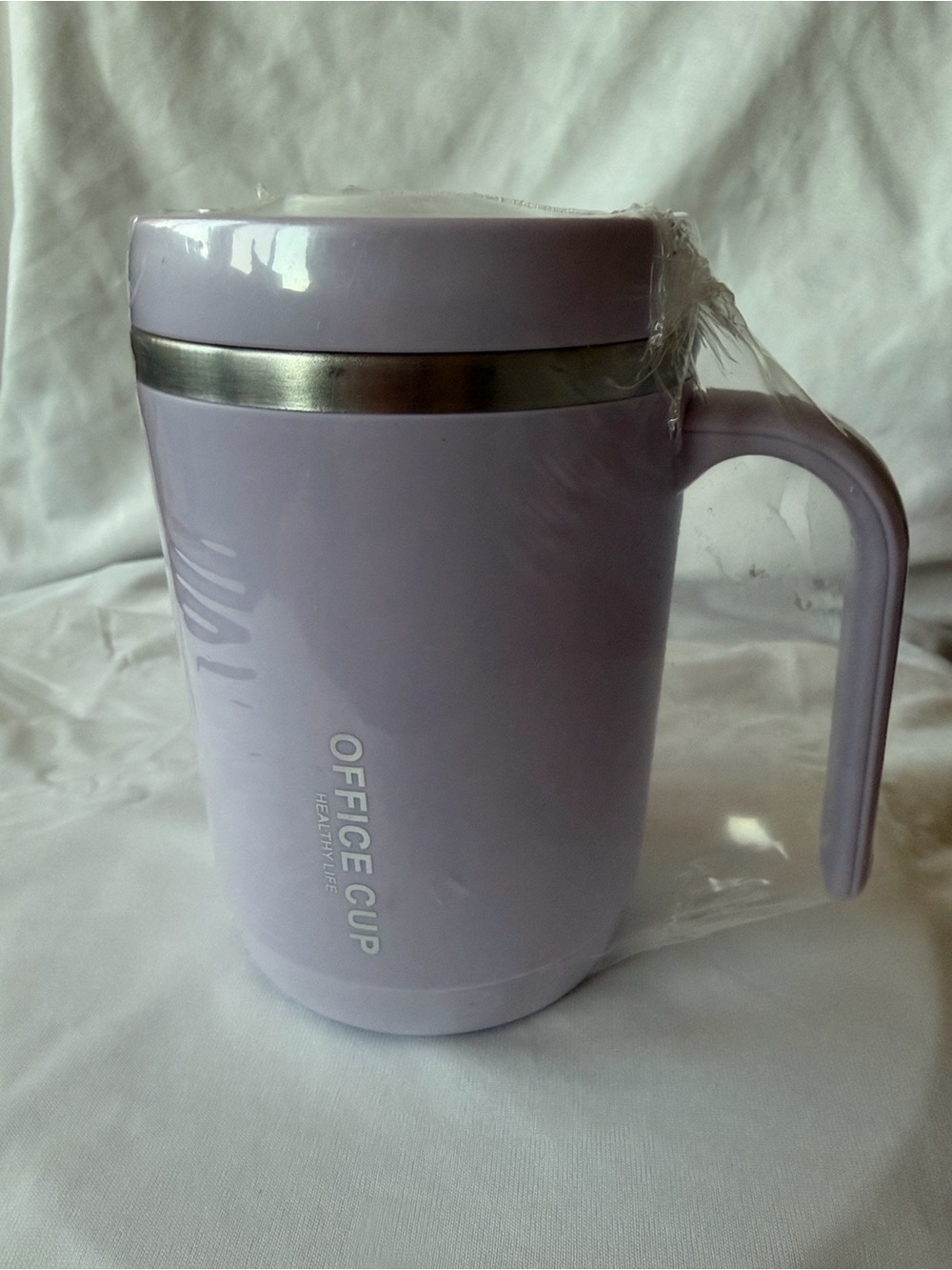 Office Cup Lavender Travel Mug with Handle